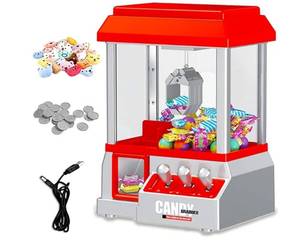 lot 31743 image: POCO DIVO Classic Claw Machine Arcade Grabber, Plushies Gift Candy Prize Figures Capsules Dispenser, Adjustable Game Music Token Slot Play, Battery USB Power Treats Crane, Kids Boys Girls Vending Toy&nbsp