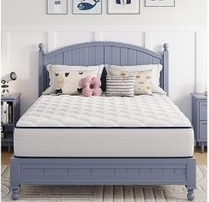 lot 2051 image: Avenco 8 Inch Twin Mattress, Foam and Spring Hybrid Mattresses in a Box, Medium Soft Breathable Fabric & Adaptive Support CertiPUR-US Certified, Colchones Twin Size in Guest and Kids Bedroom - Retail $95