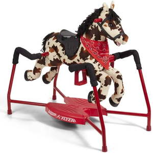 lot 2055 image: Radio Flyer  Freckles Interactive Spring Horse  Ride-on for Kids - Retail $209