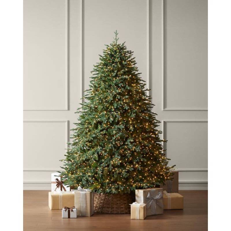 lot 30229 image: 7.5 ft. Yorkshire Twinkling Fir LED Pre-Lit Artificial Christmas Tree T35 - Retail $449