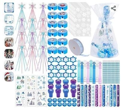 lot 30288 image: 12 Set Snowflake Party Favorsfor Students Party Favors Gift Activity Book Sticker for Goodie Bag Fillers Gifts