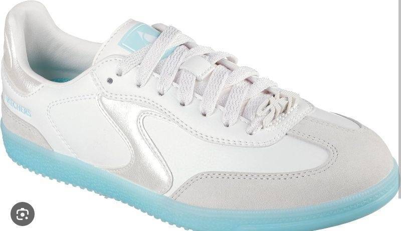 lot 30300 image: Skechers Women Air-Cooled HotShot Pretty Pastels Sneaker White Blue Size 5.5