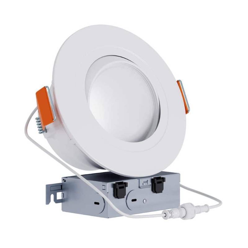 lot 30355 image: Pack of 2 ,HALO RA 6 in. Integrated LED Recessed Light Trim  600 Lumens1000 Lumens  5 Sele - Retail $52