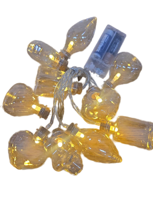 lot 23657 image: Willinglong 5 ft Christmas Wizard Party LED Potion Bottles Lights Strings Include 10 Plastic Wizards Fairy Mini Jar for halloween Medieval party Xmas Christmas Decoration Gifts(Assorted Style)