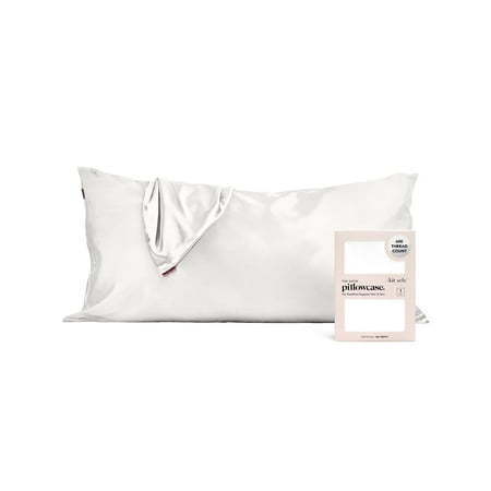 lot 23662 image: Kitsch 100% Satin Pillowcase  Silk Pillowcase Cover for Adult  King 36 x19  (Ivory)