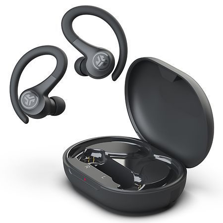 lot 14443 image: JLab Go Air Sport True Wireless Bluetooth Earbuds - Black Sweat-Resistant, Built-In Mic (See Details)