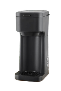 lot 504 image: Mainstays Black Matte Single Serve Coffee Maker WORKS