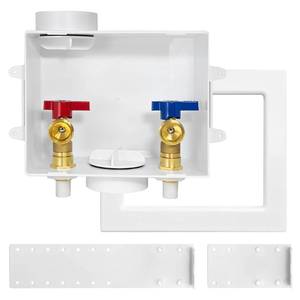 lot 507 image: Washing Machine (Laundry) Outlet Box, Center DrainSide Drain, Niikappu 12 Inch CPVC Inlet x 34 Inch MHT Outlet Connection, Regular(WM004