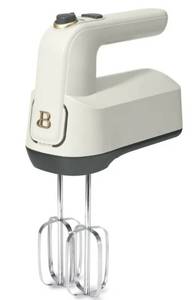 lot 577 image: Beautiful 6-Speed Electric Hand Mixer, White Icing by Drew Barrymore WORKS - Retail $35