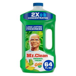 lot 2074 image: Pack of 10 ,Mr. Clean All Purpose Cleaner Floor Cleaner for Mopping  Cleaning Liquid  Gain  64oz - Retail $90