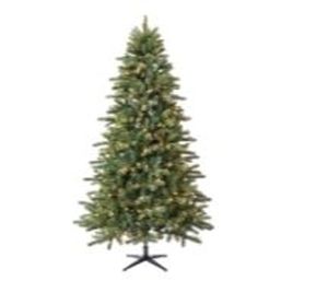 lot 2076 image: Holiday Time SG76P4KAEL00 7.5 Pre-Lit Birchwood Fir Green Artificial Christmas - Retail $174