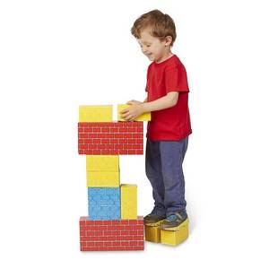 lot 2079 image: Melissa & Doug Extra-Thick Cardboard Building Blocks - 24 Blocks in 3 Sizes Educational Toys for Toddlers