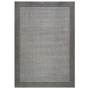 lot 2083 image: Mainstays Farmhouse Faux Sisal Olefin Gray Border Indoor Large Area Rug  9  x 12 - Retail $210