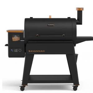 Pit Boss Pellet Smoker, Savannah 1500 Square Inch Wood Fired Pellet Grill, Onyx Series (Damaged) - Retail: $696