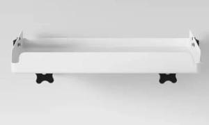 lot 16583 image: PACK OF 5-Fold Down Loft Tray Nightstand White - Room Essentials Sturdy Steel, Multipurpose, No Assembly Required - Retail $90