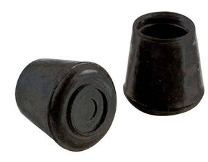 lot 16595 image: 1 in. Black Rubber Leg Caps for Table, Chair, and Furniture Leg Floor Protection (4-Pack)