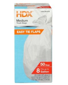 lot 16609 image: 8 Gallon White Medium Trash Bag