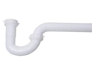 lot 16616 image: 1-14 in. White Plastic Sink Drain P- Trap
