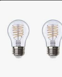 lot 16623 image: (2-Pk) Ecosmart LED Vintage Edison Light Bulb Warm White A15 40W Eqv 2200K