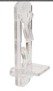 lot 16628 image: 6 Pcs Prime Line R 7316 Locking Shelf Pegs  14   Clear