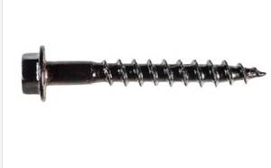 lot 16629 image: Simpson Strong Tie Simpson Outdoor Accents SD10112DBBR50#10 X 1-12-inch HexHead Black Powder-Coat Connector Screw 50-Pack  1-12