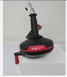 lot 16632 image: 25 Ft. Power Drum Drain Snake Drill-Operated Auger for Sink, Tub and Shower Clogs