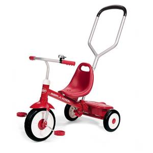 lot 31774 image: Radio Flyer Steer and Stroll Trike - Red Adjustable Seat, Steel Frame, EVA Tires - Retail $130