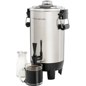 lot 31776 image: Home Craft Coffee Urn Quick-Brewing 1000-Watt Automatic 30-Cup Stainless Steel Percolator