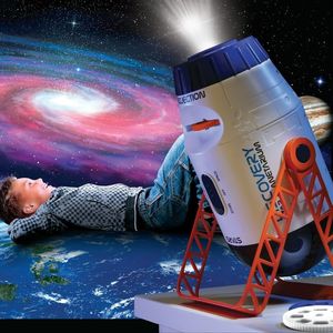 lot 31795 image: Discovery #MINDBLOWN 2-in-1 Reversible Planetarium Space Projector for Children and Elementary School, White