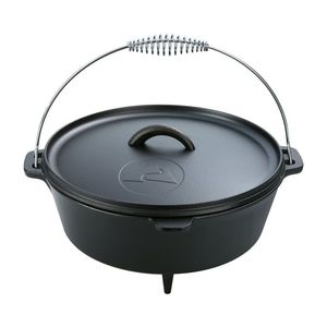 lot 31809 image: Ozark Trail 5qt Pre-Seasoned Nonstick Cast Iron Dutch Oven with Spiral Bail Handle