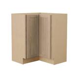 Sinclair 36 in. W x 16.5 in. D x 34.5 in. H Assembled Corner Lazy Susan Base Cabinet in Shaker Light Oak - Retail: $355