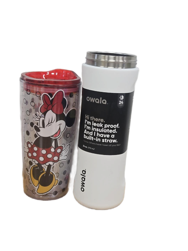 lot 23365 image: Disney Minnie Mouse Owala FreeSip Water Bottle Set (See Details)