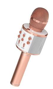 lot 595 image: Bluetooth Wireless Karaoke Microphone All-in-One Portable Handheld Mic with Speaker Recorder Microfono Inalambrico WM SPK Copper WORKS