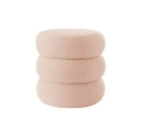 lot 2104 image: Mainstays MS2027704710-63 Boucle Cloud Storage Ottoman, Blush - Retail $45