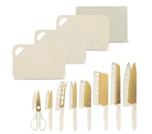 lot 2120 image: Thyme & Table 20-Piece Knife Set - Taupe