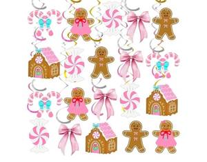 lot 7075 image: Christmas Hanging Swirls Decorations