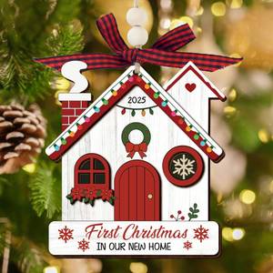 lot 7077 image: House Warming Gifts New Home  First Christmas Ornament -3 Pack