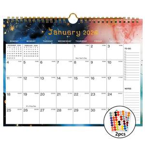 lot 7092 image: 2026-2027 Wall Calendar - Includes January 2026 to June 2027, 18-Month Paper Wall Calendar 11 x 8.5 Inches -7 Pack