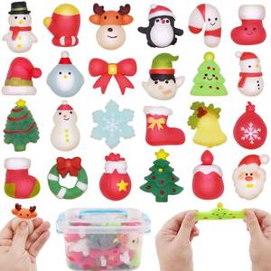 lot 7094 image: 24 PCS Christmas Mochi Squishy Toys