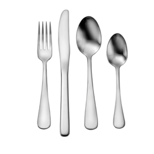 lot 7095 image: 24 Piece Stainless Steel Flatware Set, Silver