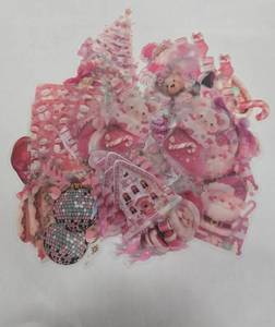 lot 7099 image: Pink Christmas Holiday Decoration Stickers -5 Packs