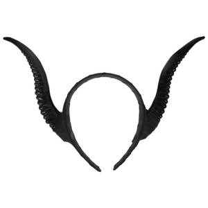 lot 7100 image: Sheep Horn Headband Halloween Devil Horns Hairband Gothic Antelope Horns Hair- 2 Pack
