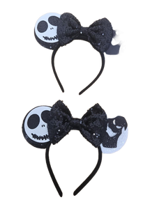 lot 9052 image: 2 Count of Mouse Ears Headbands (White)
