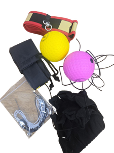 lot 9058 image: Boxing Reflex Ball for Kids, 2 Levels Boxing Ball with 2 Adjustable Headbands and 1 Pair Gloves