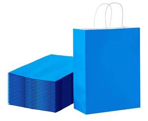 lot 9075 image: 2 Packs of SUNCOLOR 24 Pack 13 Large Party Favor Bags for Birthday Party Gift Bags With Handle (Blue)