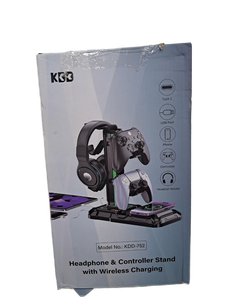 lot 31835 image: KDD-752 Gaming Headset and Controller Stand with Wireless Charging