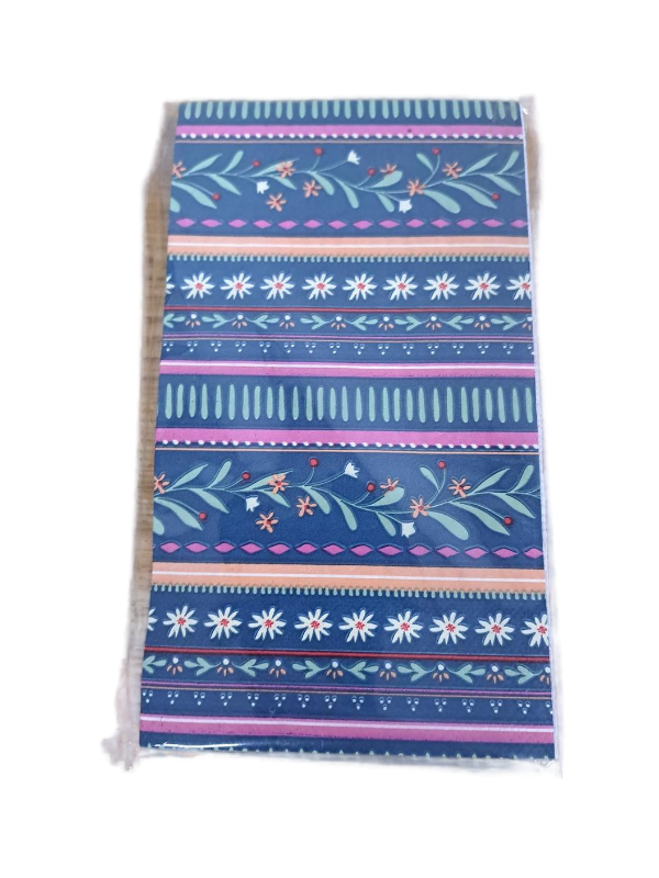 lot 31117 image: Karma, 20-Count 3-Ply Dinner Size Paper Napkins, Decorative Guest Paper Napkins for Party Picnic, Dinner, Baby Shower, Bridal Shower, Striped Floral