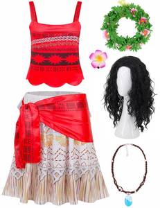 lot 624 image: Cabeny Adult Women Halloween Costume Set with Wig Necklace Princess Costume Dress Up Birthday Outfits Ocean Theme Party CA041-XXXL