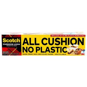 lot 2167 image: Pack of 3, Scotch Cushion Lock Protective Wrap  30 ft. Roll  Equivalent to 75 ft. Bubble Wrap  Brown  1 Wrap 