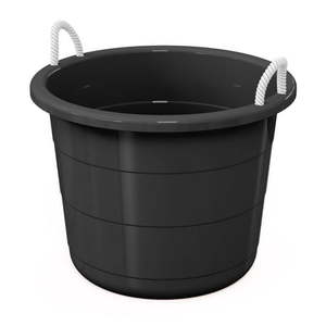 lot 2171 image: Life Story Flexible 17-Gallon Plastic Storage Tub with Rope Handles  Multi-Purpose Utility Bucket (Black)&nbsp